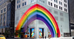 Louis Vuitton has decorated shops around the world with rainbows | Malls.com